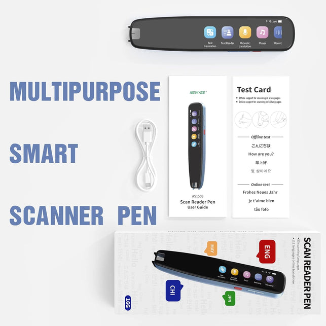 NEWYES Scan Reader Pen Dyslexia Tool Reading Pen for Students Adults, Translator Scanner Pen
