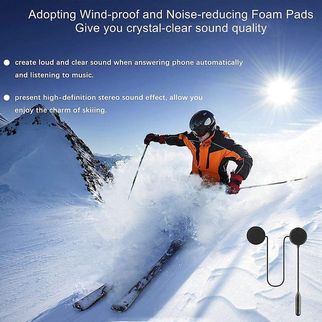Motorcycle Helmet Bluetooth Headset,Outdoor Headset,Waterproof Sports Headset,Speakers Hands Free,Music Call Control,Automatic Answering,60 Hours Playing Time High Sound System