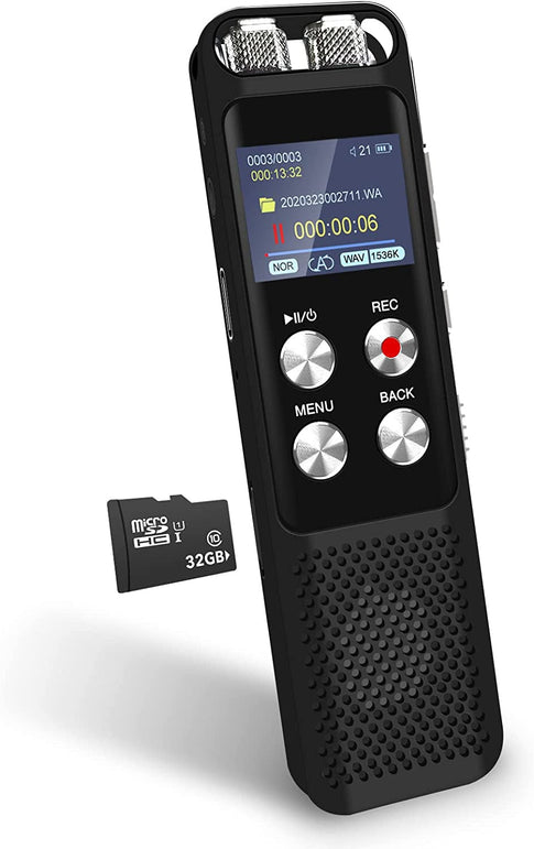 48GB Digital Voice Recorder: Voice Activated Recorder with Playback, Audio Recording Device for Lectures Meetings, Dictaphone Sound Tape Recorder with Password | USB