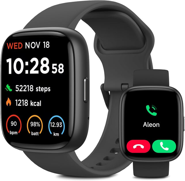 Smart Watch for Women Men, Alexa Built-In, 1.83" HD Touchscreen Fitness Tracker with Bluetooth Calling, Fitness Watch with Sleep Monitor, 100+ Sports Modes, IP68 Waterproof Smartwatch for Android Ios