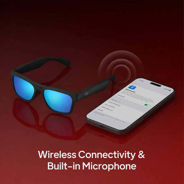 Oho Sunshine Bluetooth Audio Sunglasses, Lightweight Open Ear Sport Glasses, 10H Playtime,Water Resistant with Voice Control