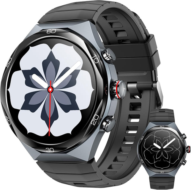 Kieslect AI Smart Watch 1.46" AOD Display GPS Watch Bluetooth Calls Zero-Delay Smart Watches for Men Video Watch Face 14-Day Battery 5ATM Waterproof, 180+ Sports Modes （Elite2）