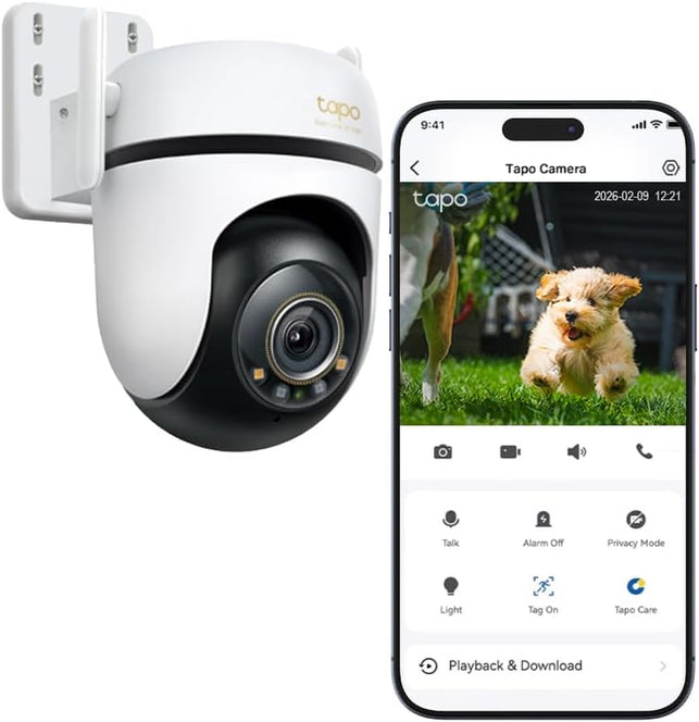 Tapo C530WS Outdoor Pan/Tilt 3K 5MP Security Cam, AI Detection, 2-Way Audio