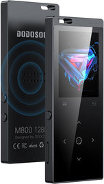 128GB MP3 Player - Music Player with Bluetooth 5.2 Hifi Sound Shuffle Single Loop FM Radio Built-In HD Speaker Voice Recorder Mini Design Ideal for Sport (Earphones Included)