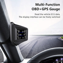 Head up Display, Car HUD P8, OBDII & GPS Dual System, the 1St Model in the Market Can Be Installed on A-Pillar Trim (1)