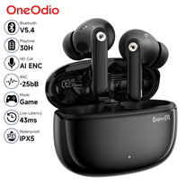 Oneodio Supereq S10 ANC Bluetooth 5.4 Earphones Wireless TWS Active Noise Cancelling Headphones Earbuds with ENC Mics Game Mode