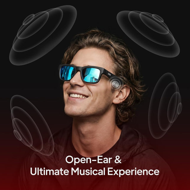 Oho Sunshine Bluetooth Audio Sunglasses, Lightweight Open Ear Sport Glasses, 10H Playtime,Water Resistant with Voice Control