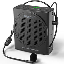 Bietrun Voice Amplifier with Wired Microphone Headset, 20W Rechargeable Mini Portable Voice Amplifier for Teachers, 6H Working Time, with Bluetooth for Teaching, Coach, Instructor