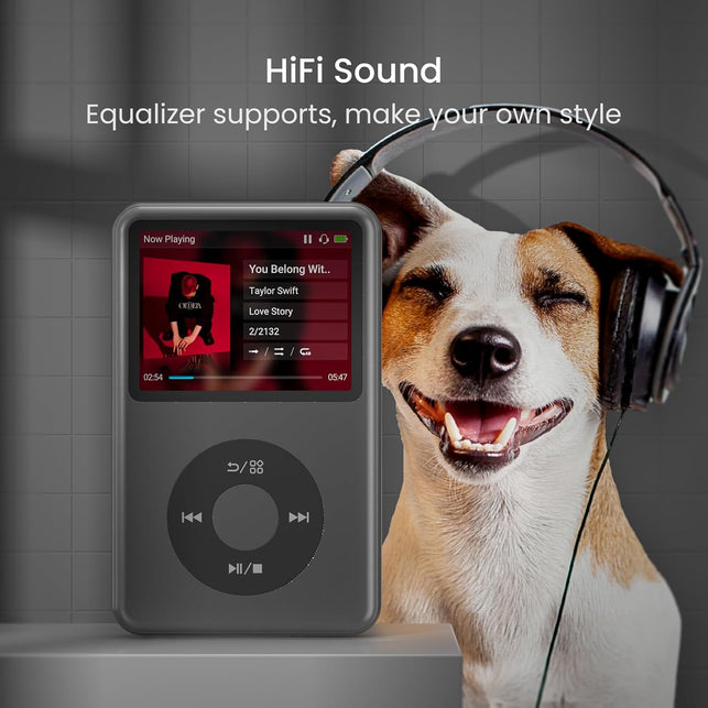 Y1 Mp3 Player with Bluetooth 128G Innioasis Version Upgrade Portable Mini Hifi Sound Bluetooth Walkman Digital Music Player 2.4" Screen Nice 2025 Black