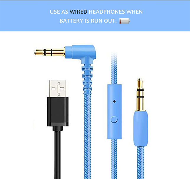 Riwbox Kids Headphones, CT-7S Cat Ear Bluetooth Headphones 85Db Volume Limiting,Led Light up Kids Wireless Headphones over Ear with Microphone for Laptop/Pc/Tv(Blue&Green)