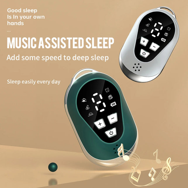 Handheld Music Sleep Aid Device Relaxation Treatment Microcurrent Pulse Hypnosis Insomnia Mental Stress Pressure Anxiety Relief