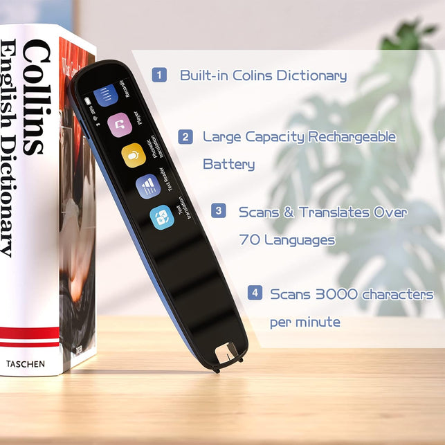NEWYES Scan Reader Pen Dyslexia Tool Reading Pen for Students Adults, Translator Scanner Pen