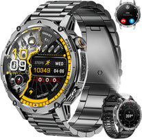 GPS Smart Watch for Men, 100-Day Battery, Bluetooth Call with Flashlight