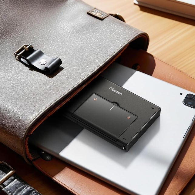 MEETION Foldable Bluetooth Keyboard with Touchpad, 3-Device Portable Wireless Keyboard with Numeric Keypad, Full-Size Rechargeable Business Travel for Ipad Phone Laptop PC Ios Android Windows Mac