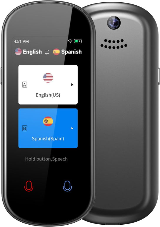 Language Translator Device No Wifi Needed, 138+ Languages Translation in Real Time Portable Voice Translator Device with HD Touchscreen Photo/Offline Translation for Learning Travel Business Gift