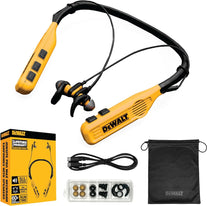 DEWALT 2-In-1 Neckband Bluetooth Headphones W/Built-In Speakers, Jobsite Wearable Speaker & around Neck Headphones, Wireless Bluetooth Headset, 60+ Hrs, Hands-Free Music & Calls, Carry Pouch Included