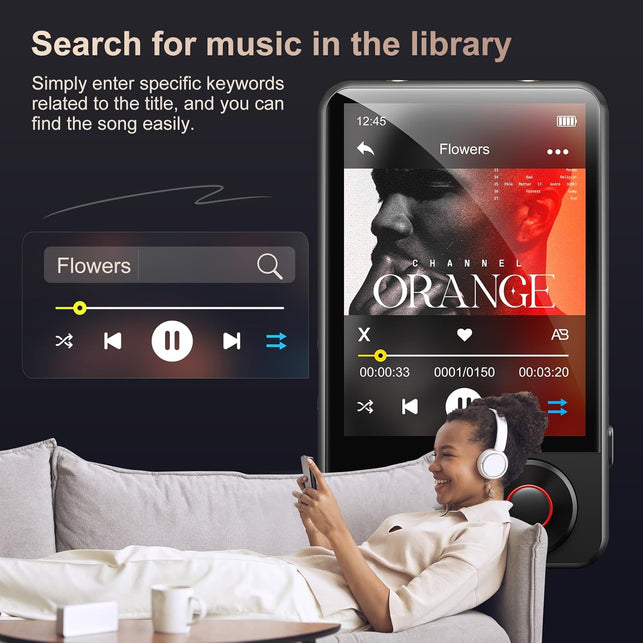 MECHEN D53 128GB Bluetooth Portable MP3 Player 2.4" Touch Screen