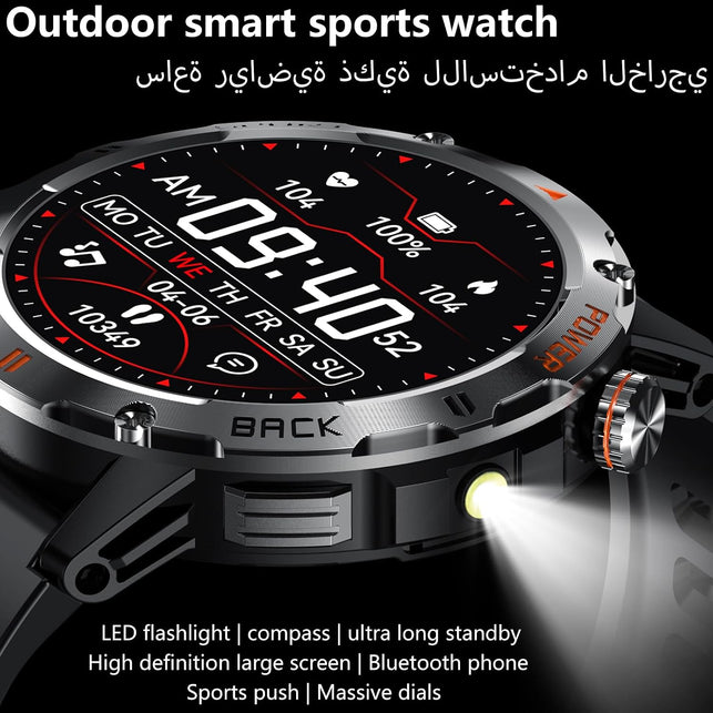 Bostbo Smart Watch for Men [Answer/Make Calls] 1.53" IPS Full Touch Screen, Tracker with Heart Rate Blood Oxygen Sleep Monitor, IP68 Waterproof, Compatible with Android and Ios Phones