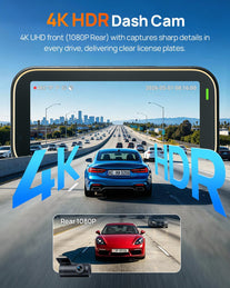 70Mai New Dash Cam A810Lite,Hdr Front and Rear Cam, Built in GPS, Support 512GB Max,Smart Parking Guardian Mode,Ai Motion Detection,Time-Lapse Recording