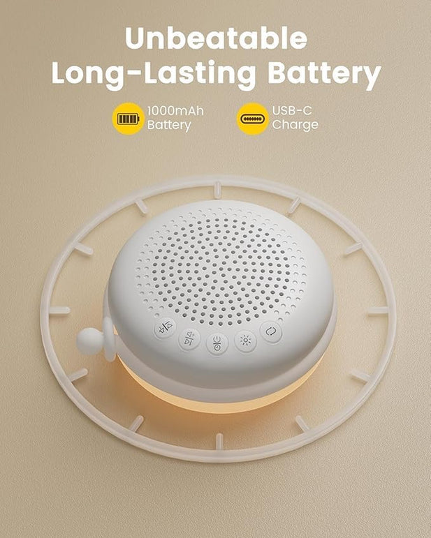 Glocusent White Noise Machine,3-In-1 Portable Sound Machine for Baby