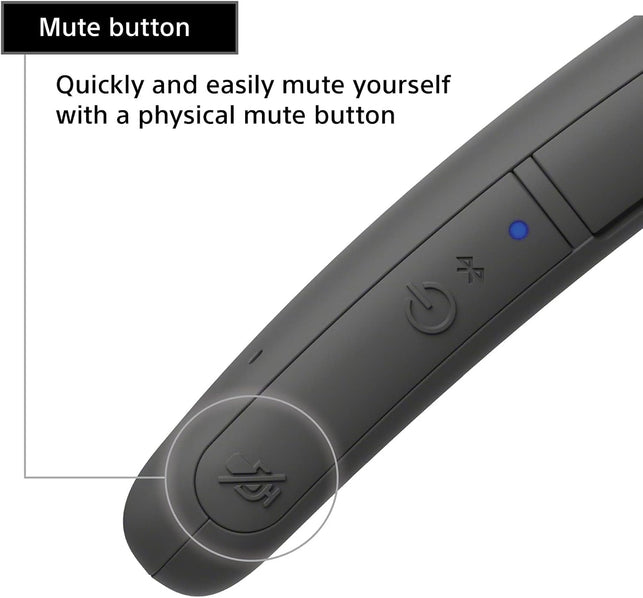 Sony SRS-NB10 Wireless Neckband Bluetooth Speaker Comfortable and Lightweight with Technology to Work from Home, Built-In Mic, 20 Hours of Battery Life, and IPX4 Splash-Resistant- Charcoal Gray