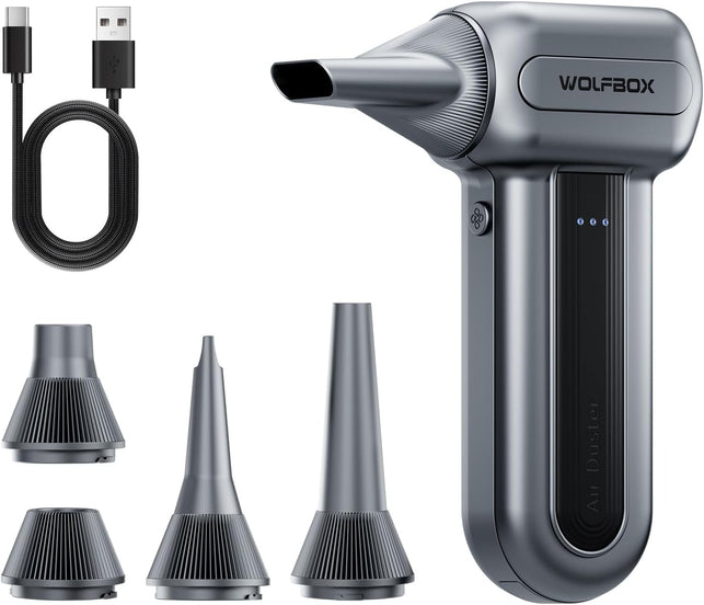 WOLFBOX MF70 Compressed Air Duster 110000RPM, Extended Runtime, Super Power