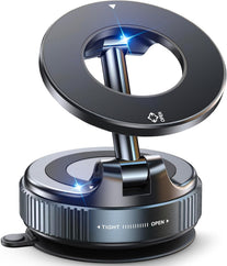 Jononser Magnetic Suction Cup Phone Mount for Magsafe, 360° Adjustable Magnetic Car Phone Holder, Pocket Size Foldable Car Mount, Cell Phone Holders for Your Car for Iphone 17 16 15 14 13 12 Series