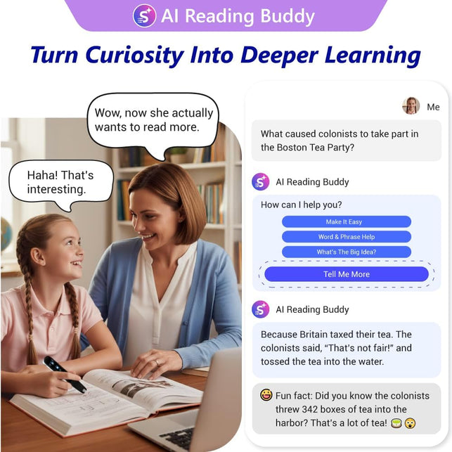 Worldpenscan AI Reader – Reading Pen with Built-In Dictionary & AI Reading Buddy for Kids | Grade-Level Reading Support | English, Spanish, Chinese | Text-To-Speech, Transcribe, Translation