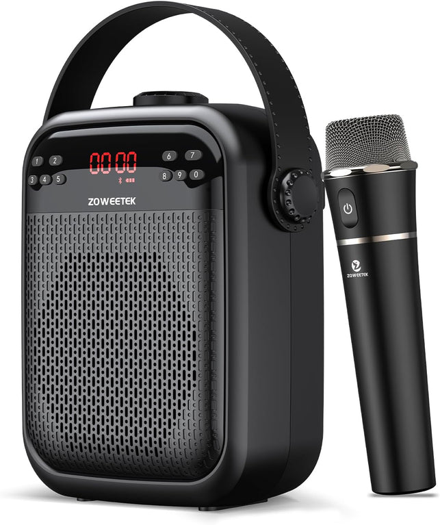 ZOWEETEK Voice Amplifier with Wireless Microphone Handheld, Wireless Voice Amplifier for Teachers, Buletooth PA System Speaker and Microphone,Portable Megaphone for Classroom, Speech,Karaoke,Outdoor