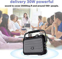W WINBRIDE Wireless Voice Amplifier for Teachers, 30W Portable PA Speaker System, Wireless Microphone for Classroom Teachers Fitness Instructor, Bluetooth Headset and Speaker Echo| Record| FM| TWS| H5
