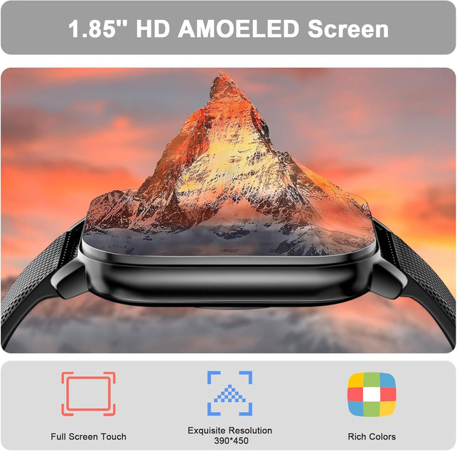 Smart Watches for Men Women,With Bluetooth Call 1.85'' HD Fitness Tracker