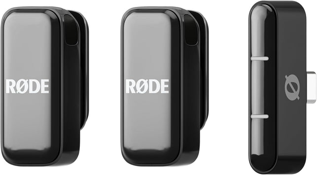 RØDE Wireless Micro - Compact Wireless Microphone, Two Mics with Charge Case for Smartphone Content Creation - USB-C, Black