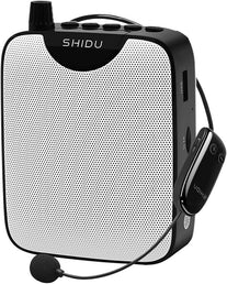 Voice Amplifier, SHIDU Original Wireless Voice Amplifiers 10W Rechargeable Portable Mini PA System Speaker with UHF Wireless Microphone Headset for Teachers, Yoga, Tour Guides, Coaches, Classroom