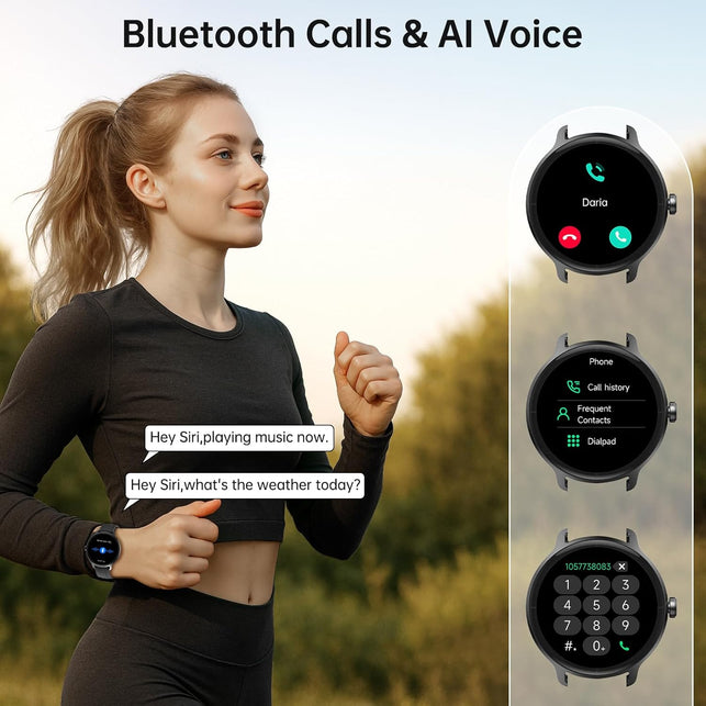 Smart Watch for Women Men (Answer/Make Calls), Smartwatches Built-In AI Voice, 1.27" HD Touch Fitness Watch with Heart Rate/Sleep/Step/Spo2 Monitor, 100+ Sports Modes & IP68 Waterproof for Android Ios