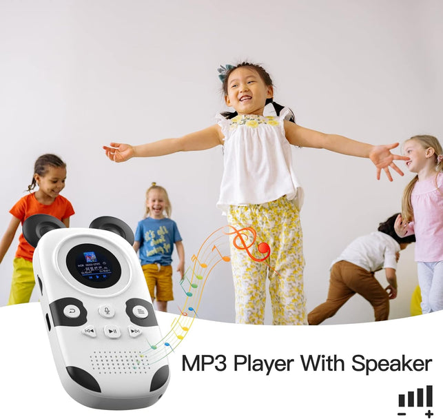RUIZU 64GB Cute Panda MP3 Player for Kids, Bluetooth 5.3, Built-In Speaker