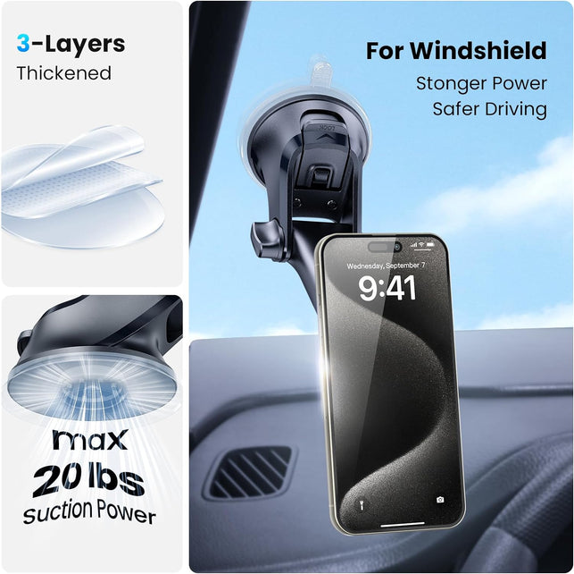 Apps2Car Magnetic Car Phone Holder, Mobile Phone Holder for Car