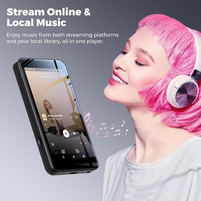 Innioasis 160GB MP3 Player with Bluetooth and Wifi, MP3 Player with Spotify (Gray)