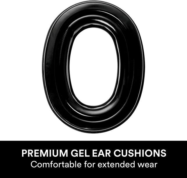 3M Worktunes Connect + Gel Ear Cushions Hearing Protector with Bluetooth Wireless Technology, NRR 23 Db, Hearing Protection for Mowing, Snowblowing, Construction, and Work Shops,Black