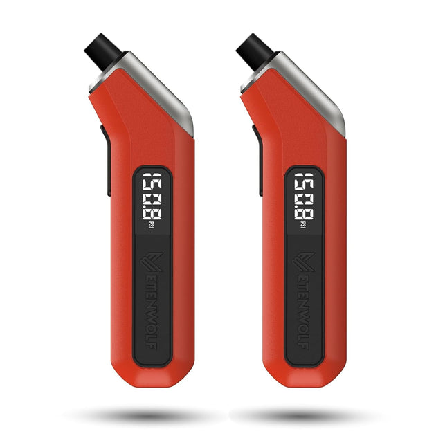 Digital Tire Pressure Gauge 2 Pack, Industrial Tire Gauge 3-200 PSI, Calibrated to ANSI B40.7 Grade 2A(±0.5%), Air Pressure Gauge with Replaceable AAA Batteries, Vivid Orange