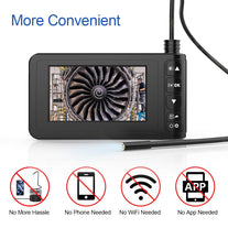 SKYBASIC Industrial Endoscope, 1080P HD Digital Borescope Camera, Waterproof, 4.3 Inch LCD Screen, Semi-Rigid Cable, 32GB TF Card, 6 LED Lights, 16.5FT