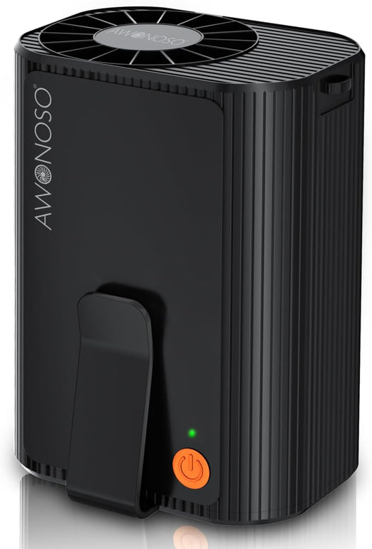 AI Portable Personal Waist Neck Rechargeable Fan, 3-Speed ​​10000RPM Brushless Motor Desktop Fan Hands-Free Neck Hanging Fans, 20-Hour Runtime, Wearable Portable Fans for Camping and Worksites