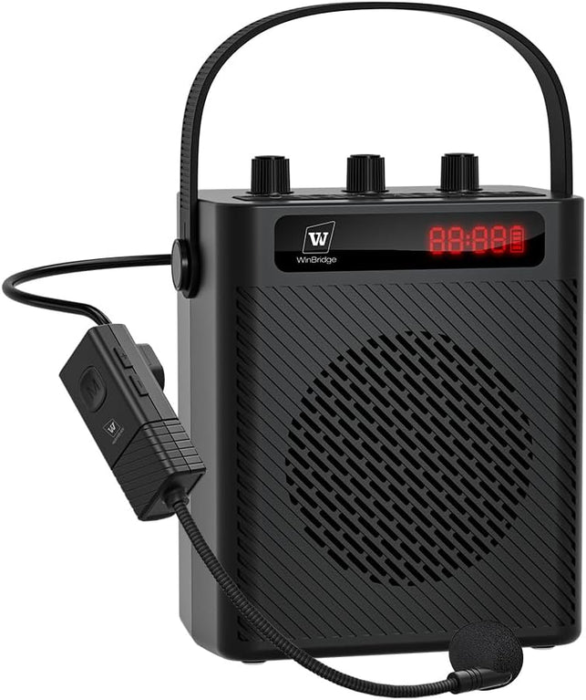 30W Wireless Voice Amplifier with Headset Microphone, Portable Bluetooth 5.3 PA System for Teachers, Personal Rechargeable Megaphone with Speaker for Teaching and Speaking in Classrooms S93