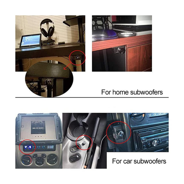 CHELINK Universal Car RCA Remote Amplifier Level Controller RCA Bass Knob Sub Amp Volume Control Cable