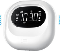 Vibrating Alarm Clock for Heavy Sleepers, Rechargeable Battery Operated Bed Shaker under Pillow, Vibration Adjustable, Wireless,Dual Alarms,Backlight Travel Portable Digital Clock for Hearing-Impaired