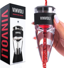 Luxury Wine Aerator - Improved 2024 Red Wine Aerator Decanter with Unique Three-Stage Aeration, Wine Sediment Filter, No-Drip Stand - Quality and Convenience for Wine Lovers and Sommeliers