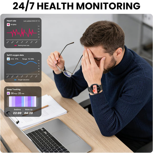 Smart Watch for Men Women Built in GPS,100+ Sports Modes Smartwatch with 1.39" HD Screen,Bluetooth Answer/Make Call,2026 New Smart Watch Health Fitness Tracker,Compatible with Android & Ios（Black）