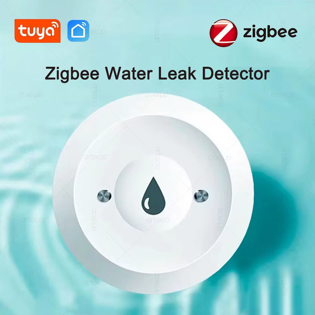 TUYA Zigbee Water Leak Detector Water Flood Sensor Smart Life APP Remote Monitoring Flood Alarm Overflow Security Protection