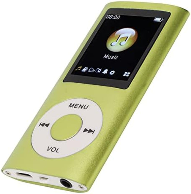 64GB Portable MP3 Player for Students and Kids - 1.8 Inch LCD Screen, Lossless Sound Music, Multifunctional (Green)