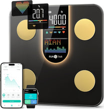 Runstar Scale for Body Weight, Smart Scale with 8-In-1 VA Display, High Precision Bathroom Digital Scale for Body Weight Heart Rate BMI Body Fat 22 Body Composition Sync APP