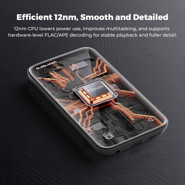 160GB MP3 Player with Bluetooth 5.0 and Wifi, Music Player with Spotify, Audible, Pandora, Libby, Spotify Kids, 4" Touchscreen Android MP4 Player with Hifi Sound, FM Radio (Glossy Black)